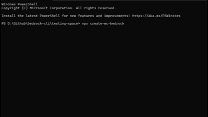 Create Minecraft Bedrock CLI